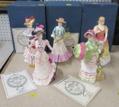 Four Royal Doulton figures, from the British Sporting Heritage series, together with another Royal