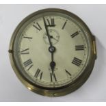 A Smith Astral brass cased wall clock