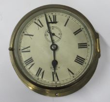 A Smith Astral brass cased wall clock