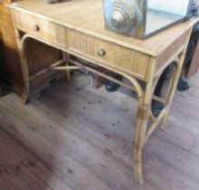 A simulated bamboo desk/dressing table, width 37ins