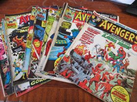 A collection of Marvel Comics Group, Avengers Comics from1975 a near continuous run featuring