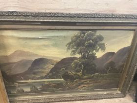 A 19th century school oil on canvas, together with a Victorian watercolour, beach scene