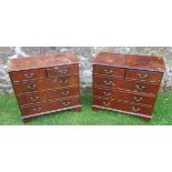 A pair of reproduction chests of drawers, 30ins x 16ins, height 29ins