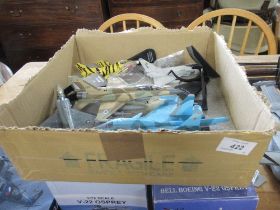 A collection of model aeroplanes, including Osprey , die cast examples