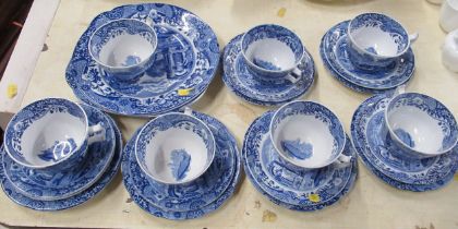 A collection of Spode Italian pattern tea ware