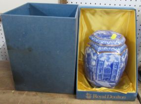 A boxed Royal Doulton Ringstons Millennium 2000 Wade ceramics ginger jar and cover