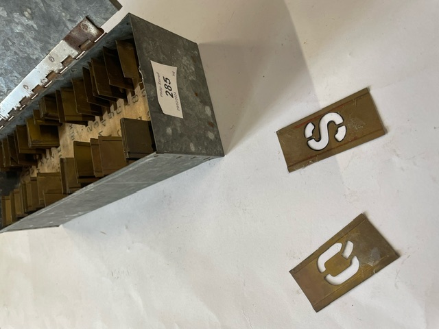 A box of  metal letter stencils - Image 2 of 2