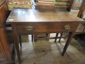 A mahogany sidetable, fitted with a frieze drawer, 35ins x 19ins, height 31ins