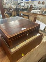 A sewing box together with a19th century example  6AL7KXQ9