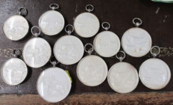 A collection of 19th century agricultural medals, by Ottley and Johnson, the one side embossed