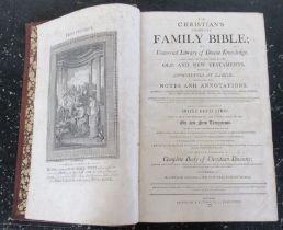 The Christian's Complete Family Bible 1804, leather bound