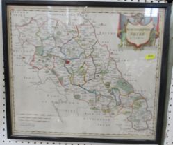 A Robert Mordan map of Northamptonshire, 15ins x 16.5ins, together with another map