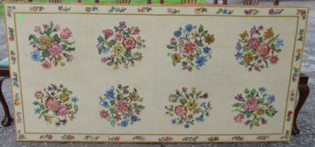 An embroidered panel, 35ins x 71ins
