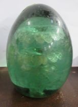 A Victorian glass dump paperweight, height 6ins