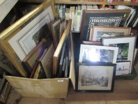 A collection of Antique prints, watercolours etc