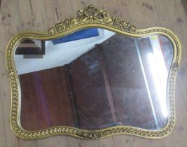 A gilt framed wall mirror, overall 30ins x 40ins