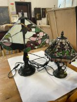 Two Tiffany style table lamps