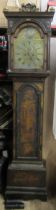 Matson Robson, Whitby, an Antique long case clock, with brass arched dial and silvered chapter ring,