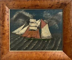 Modern British School, oil on canvas, Alert of Maldon, a fully rigged sailing ship, unsigned,