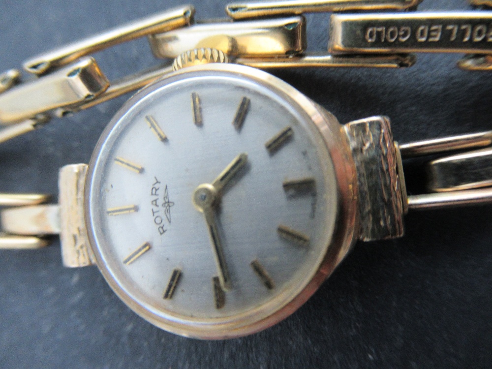 A Rotary ladies wrist watch, together with a vintage gold ladies wrist watch