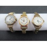 Three vintage ladies wrist watches, to include Otis and Bertina