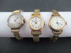 Three vintage ladies wrist watches, to include Otis and Bertina