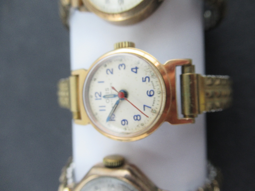 Three vintage ladies wrist watches, to include Otis and Bertina - Image 3 of 4