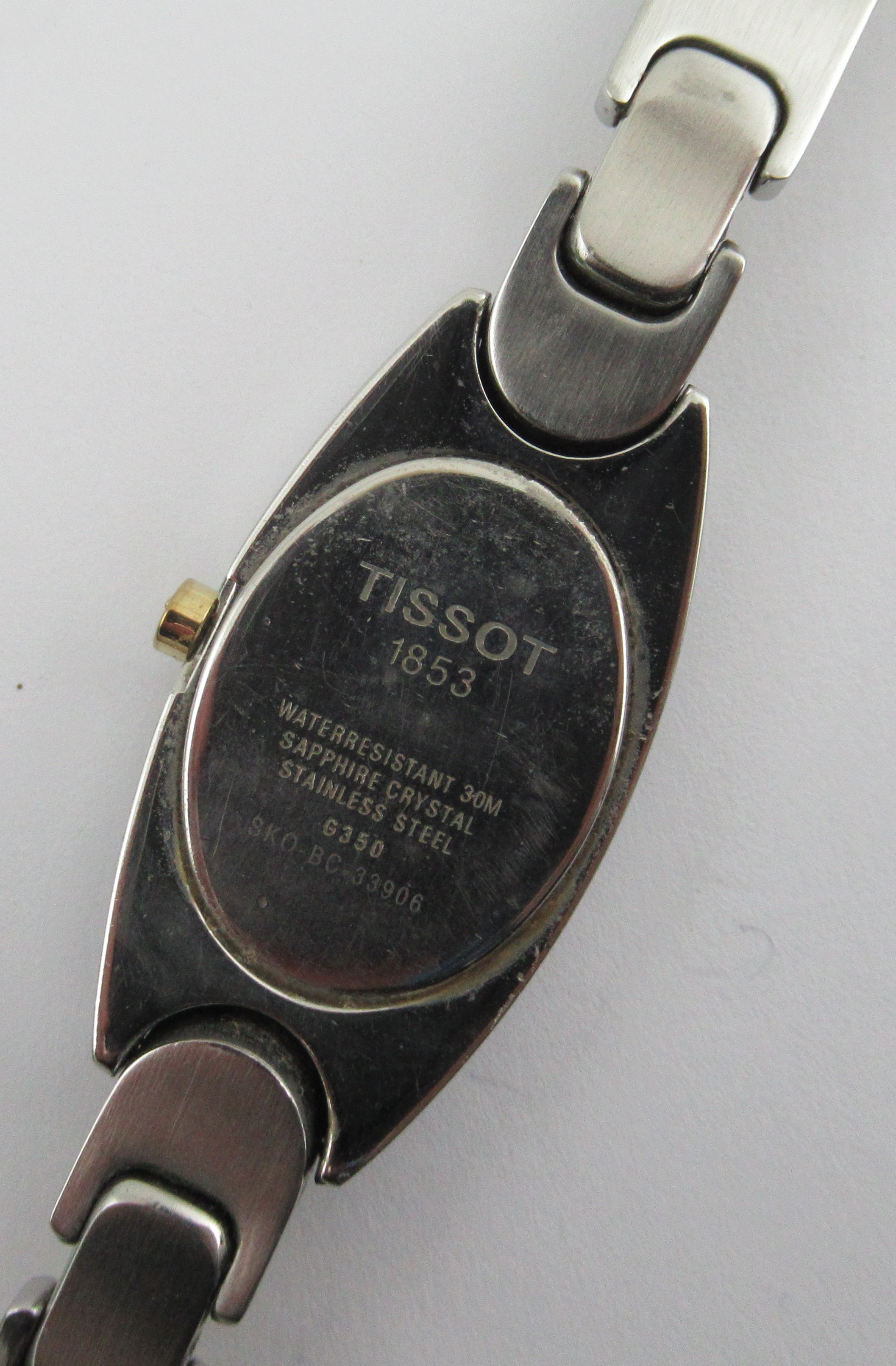 A Tissot stainless steel dress watch, with bimetal link strap, in case - Image 3 of 4