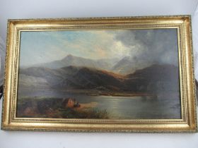 A 19th century oil on canvas, Scottish landscape, signed H.G.W Yselman, 1876, 18ins x 32ins