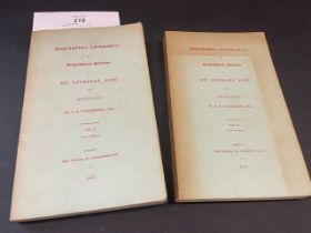 Biographia Literaria 1817, by Samuel Taylor Coleridge, 2 volumes, reprinted by the Scolar Press 1971