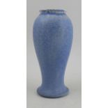 A Ruskin baluster shaped mottled blue vase, impressed marks to the base, dated 1917, height 8.5ins