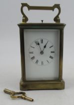 A repeating carriage clock, height 5.5ins