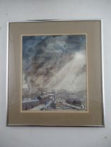 Geoffrey W Birks, watercolour, signed, 11ins x 9.5ins, inscribed verso "Spen Valley Town" (D)