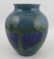 A Moorcroft moonlight blue vase, with facsimile signature to the base, height 8.5ins  Condition