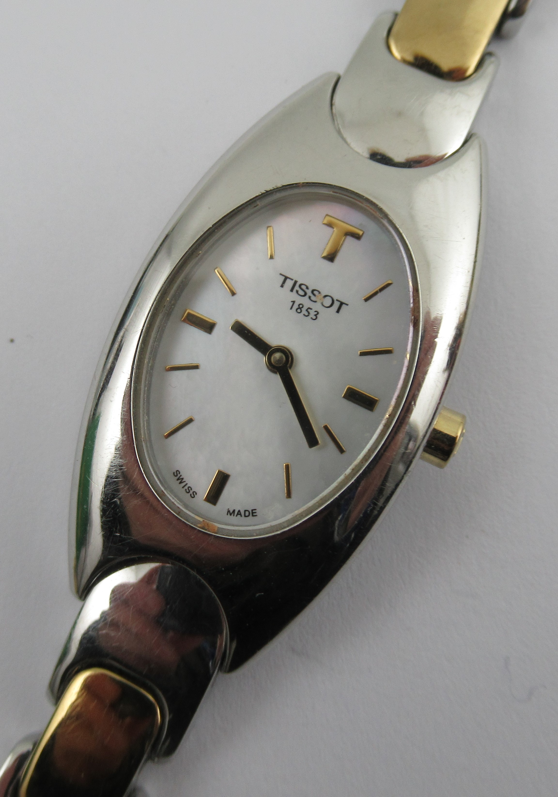 A Tissot stainless steel dress watch, with bimetal link strap, in case - Image 2 of 4
