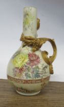 A Doulton Burslem jug, decorated with flowers, height 10ins