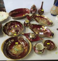 A collection of Carlton ware, including Rouge Royal, including table lighters, dishes etc