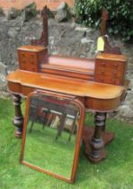 A 19th century mahogany Duchess dressing table, with mirror, jewellery drawers and frieze drawers,