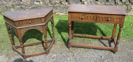 Two Rackstraw style 20th century carved sidetables