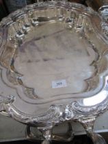 A collection of silver plated trays