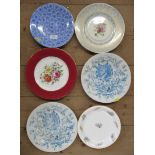 A collection of Royal Worcester plates, including commemorative examples