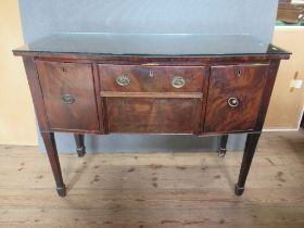 A 19th century mahogany side board, width 44ins, height 34ins, depth 33ins