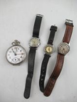 A collection of 1940s/50s watches. to include An Ingersoll wrist watch, a Mappin wrist watch,