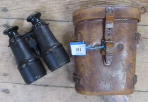 A cased set of binoculars, stamped Le Maire Paris