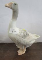 A large Bing and Grondahl model, of a Goose, No. 1593, made c1915, height 10ins