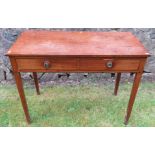 A mahogany rectangular sidetable, fitted with a frieze drawer, 39ins x 20ins, height 28ins