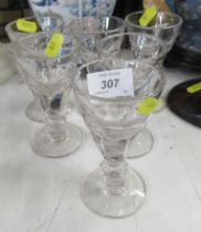 A set of six antique illusion glasses