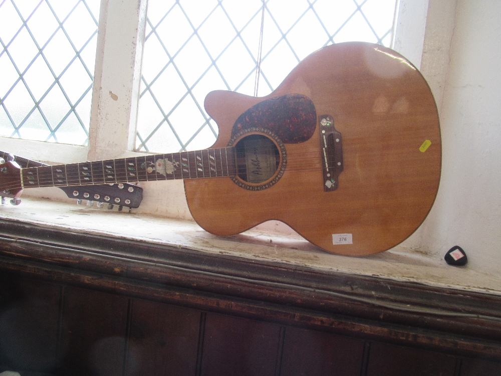An Ashbury acoustic guitar,