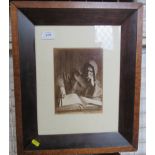 A signed Hall Edmonds photograph of Monk reading  9ins x 6ins