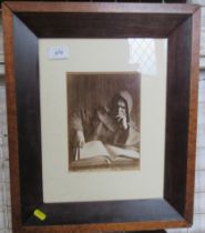 A signed Hall Edmonds photograph of Monk reading  9ins x 6ins